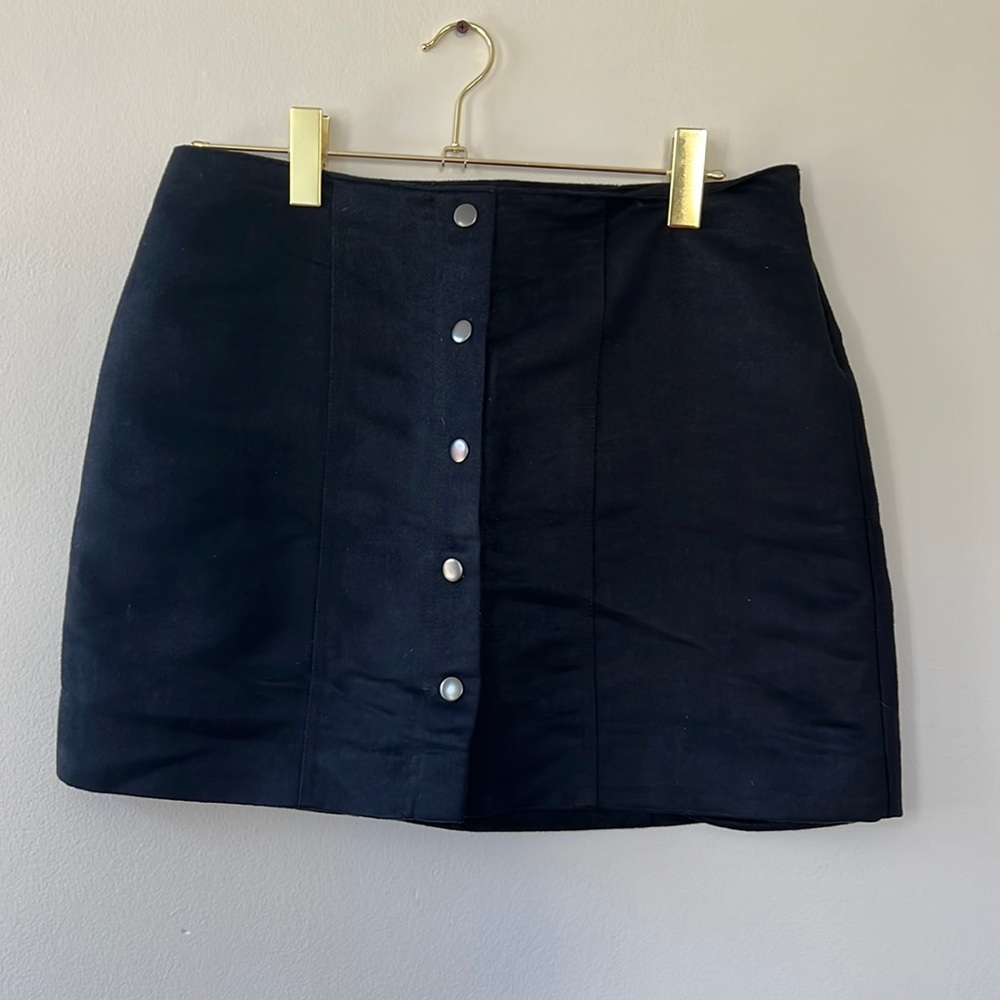 black suede skirt GAP